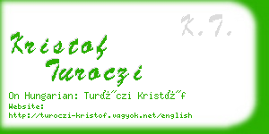 kristof turoczi business card